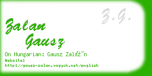 zalan gausz business card